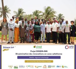 Family photo of the regional exchange workshop - Saly Hotel, Mbour, Senegal, May 2022 © L. Diédhiou, DISSEM-INN