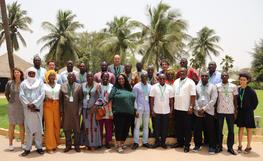 Interview with Robin Bourgeois, DISSEM-INN project manager, during the regional workshop - Saly Hotel, Mbour, Senegal, May 2022 © Ecosystèmes Info