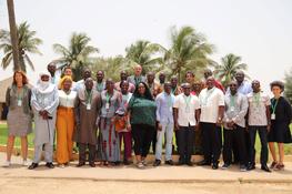 Family picture of the regional exchange workshop - Saly Hotel, Mbour, Senegal, may 2022 © L. Diedhiou, DISSEM-INN